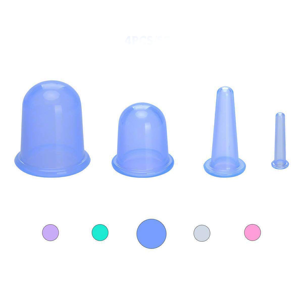 MAYCREATE Silicone Vacuum Cupping Cups Massage Set Family Cupping Therapy Set for Cellulite Neck Face Body Manual Massage Suction Cups(Set of 4) (Blue) MAYCREATE Silicone Vacuum Cupping Cups Massage Set Family Cupping Therapy Set for Cellulite Neck Face Body Manual Massage Suction Cups(Set of 4) (Blue)